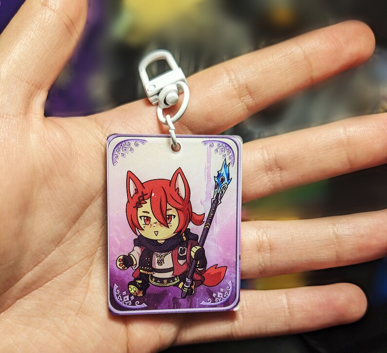 G'raha Tia FFXIV Exarch/scion 2 3D Double-sided Acrylic Epoxy Keychain ...