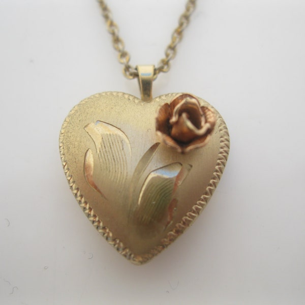 Antiquee gold fill heart locket