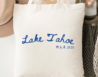 Custom Lake Tote Beach Tote Bachelorette Gift Bags Destination Wedding Tote Bachelorette Welcome Gift