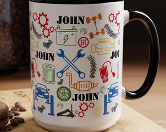 Divertida Taza De Café Mecánica Caja De Herramientas, Regalo De Mecánico De Automóviles/coche, 11 Onzas