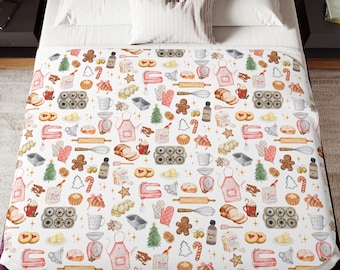 Personalized Baker Blanket: Custom Kitchen Mixer Throw Gift for