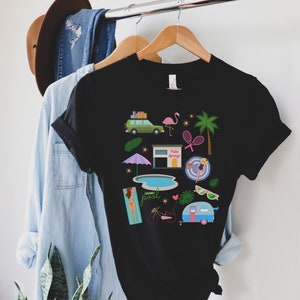 Palm Springs California Camiseta Palm Springs Camisa Palm Springs Collage Camisa California Desert Tenis Preppy Camisa