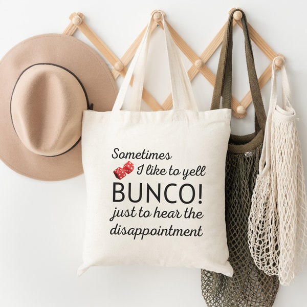 Bunco Tote Bag | Bunco Group Tote Bag | Like to Yell Bunco | Bunco Gift | Bunco Prize | Bunco Friend Gift | Bunco Dice