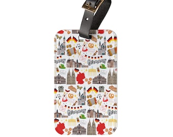Germany Luggage Tag German Luggage Tag Germany Bag Tag Europe Purse Info Tag Germany Gift Germany Luggage ID