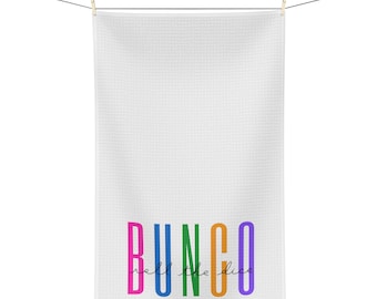 Torchon Bunco Torchon Bunco Night Prize pour Bunco Cadeau pour elle Jeu de dés Cadeau pour les amis de Bunco Fournitures Bunco Lancez les dés