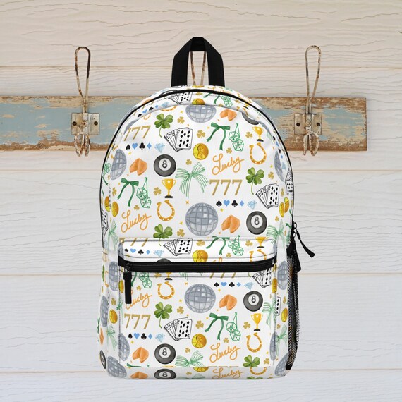 Lucky Girl Backpack Back to School Book Bag Lucky Charm Back to