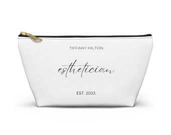 Trousse de maquillage d'esthéticienne personnalisée | Sac d'esthéticienne | Cadeau esthéticienne | Noël esthéticienne | Diplômée en esthétique | Cadeaux pour le personnel du spa