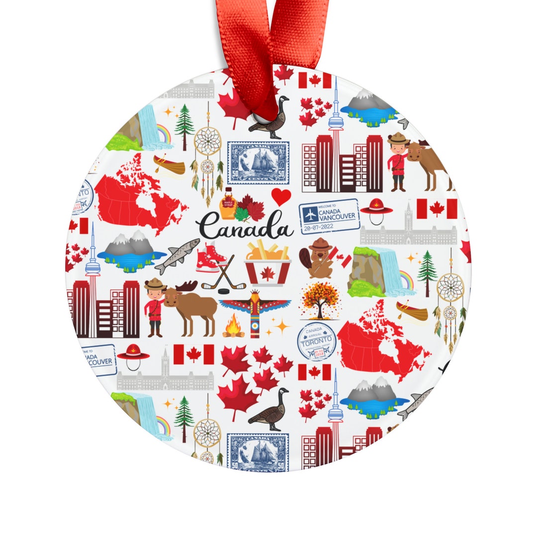 Canada Christmas Ornament Canada Gift Canadian Acrylic Ornament Gift