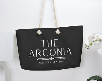 El bolso de fin de semana Arconia / OMITB / Arconia Nueva York / Bolso de mano Arconia / Only Murders / True Crime Podcast Bag