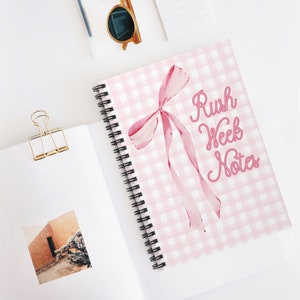 Rush Week Notes Sorority BIG Little Recruitment Spiral Notebook Ruled Lined Gift Present Sister Philanthropy Sisterhood