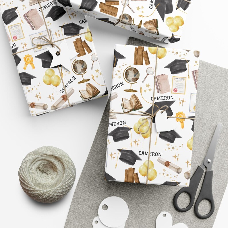 Custom Graduation Wrapping Paper Roll and Sheets | Personalized ...