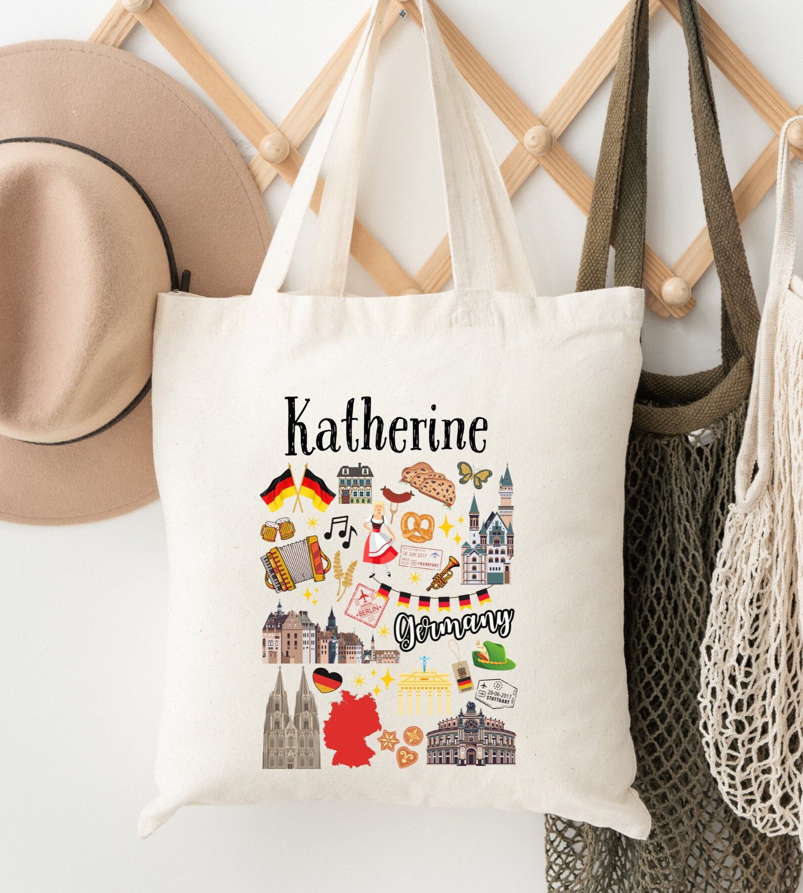 Custom Germany Tote Bag | Personalized German Tote Bag