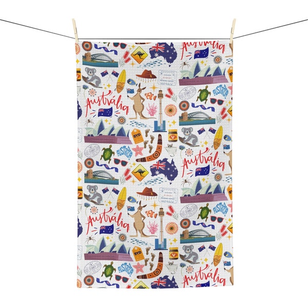 Australia Tea Towel | Australia Towel | Australian Gift | Australia Kitchen Towel | Australia Decor | Australia Housewarming Gift