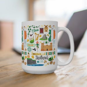 Ireland Mug | Ireland Coffee Mug 15 oz | Ireland Vacation Mug | Ireland Vacation Mug | Ireland Coffee Cup | Gift for Her
