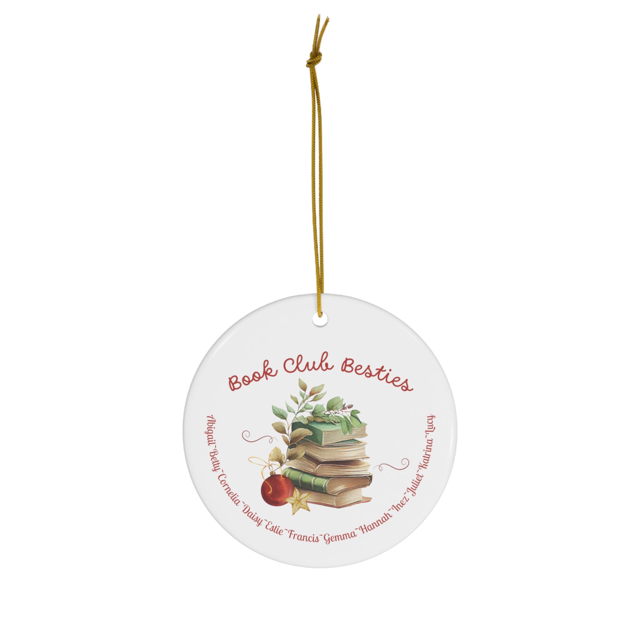 Custom Book Club Christmas Ornament Book Club Gift Book Club Besties ...