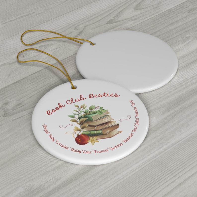 Custom Book Club Christmas Ornament Book Club Gift Book Club Besties ...