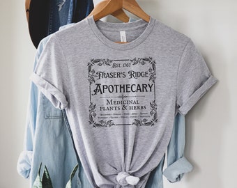 Camiseta boticaria de Fraser's Ridge Camisa Outlander Camisa de Fraser's Ridge Camisa Sassenach Clan Jamie Fraser