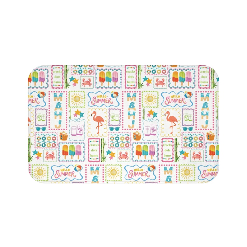 Zomer Mahjong Badmat Mahj Badkamer Decor Nieuw appartement Huiseigenaar Cadeau afbeelding 5