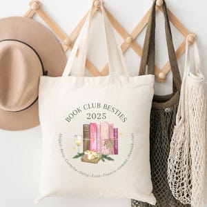 Custom Book Club Tote Bag | Book Club Bag | Book Club Gift | Custom Tote Bag | Book Club Gift | Book Club Besties 2025