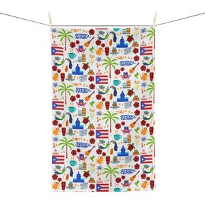 Puerto Rico Tea Towel | Puerto Rico Towel Gift | Puerto Rico Kitchen Towel | PR Decor | Puerto Rico Vacation Gift for Housewarming