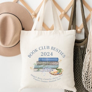 Custom Book Club Tote Bag | Book Club Bag | Book Club Gift | Custom Tote Bag | Book Club Gift | Book Club Besties 2024