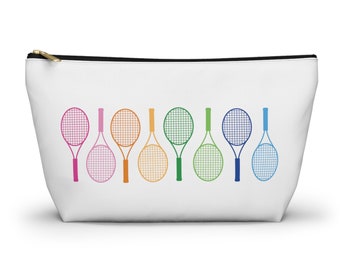 Tennis Cosmetic Bag | Tennis Racquet Makeup Bag | Custom Tennis Gift | Tennis Team Make up Bag | Tennis Girl Gifts | Tennis Travel Bag
