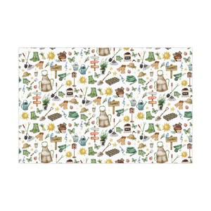 Rollo y hojas de papel para envolver regalos de jardinería / Suministros y decoración para fiestas de cumpleaños en el jardín / Regalos de jardinería / Amantes de las actividades al aire libre / Regalos para jardineros imagen 5