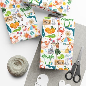 Rotoli e fogli di carta da regalo Florida Forniture e decorazioni per feste di compleanno Florida Carta da regalo Florida Carta da regalo Florida