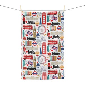 Britisches Geschirrtuch | London England Handtuch | London Geschenk | London Küchentuch | London Dekor | Britisches Housewarminggeschenk