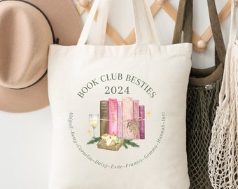 Custom Book Club Tote Bag | Book Club Bag | Book Club Gift | Custom Tote Bag | Book Club Gift | Book Club Besties 2024