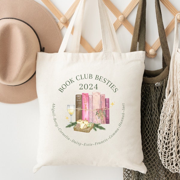Custom Book Club Tote Bag | Book Club Bag | Book Club Gift | Custom Tote Bag | Book Club Gift | Book Club Besties 2023