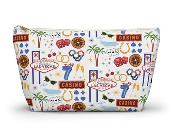 Pochette cosmetica con i simboli di Las Vegas / Regalo di viaggio per Las Vegas