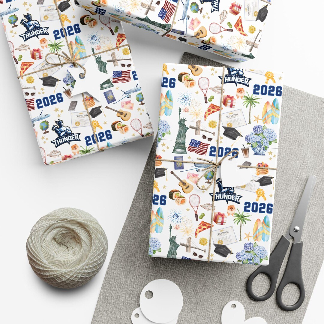 Custom Graduation Wrapping Paper Personalized 2026 Graduate Gift Wrap ...