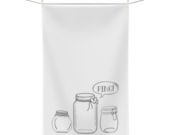 Canning Tea Towel | Mason Jar Towel | Canning Gift | Ball Jar Kitchen Towel | Canning Decor | Cute Canning Gift | Ping Canning Jars