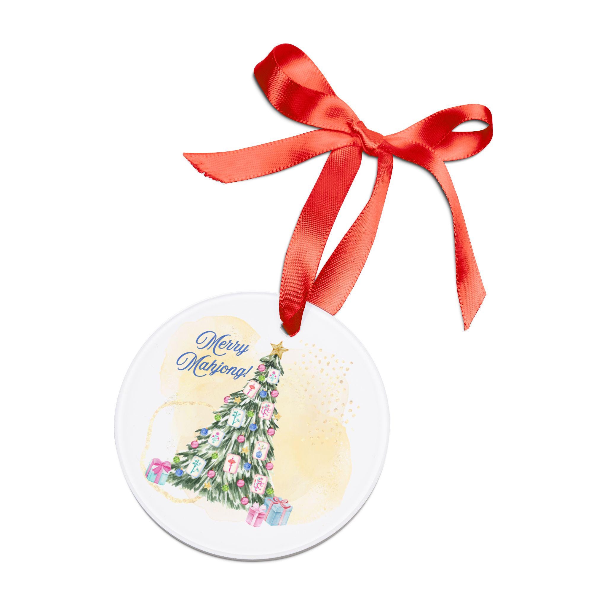 Mahjong Ornament Merry Mahjong Custom Christmas Ornament Personalized Mahj Girls Holiday Ornament Gift for Her
