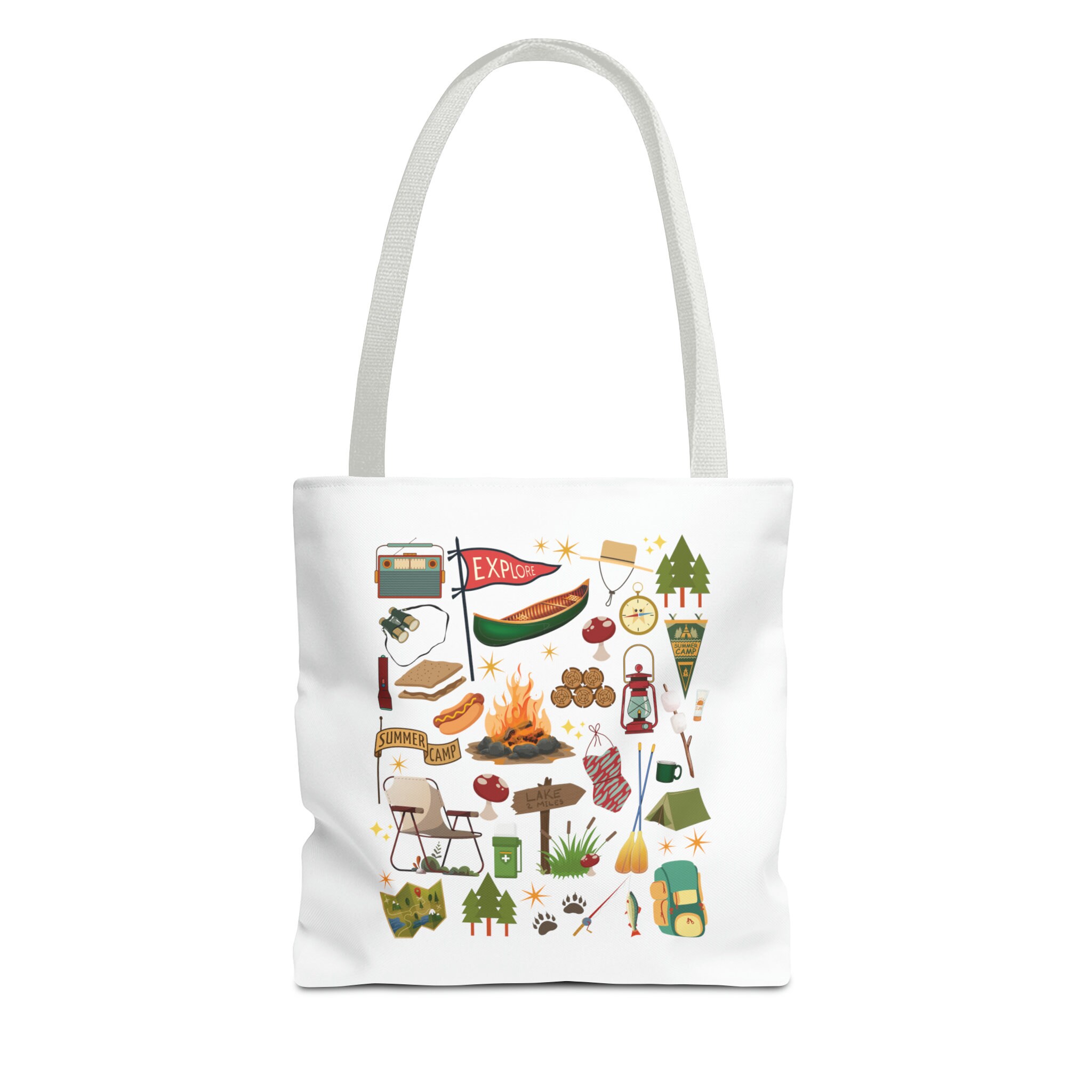 "It's A Bass Thing" Natural Canvas Tote Bag - Reusable Shopping & Beach Bag - View #5