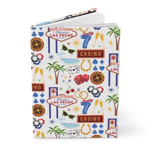 Carnet de notes de Las Vegas | Journal de Vegas | Cadeau de Las Vegas | Casino Journal Relié | Enterrement de vie de jeune fille à Las Vegas