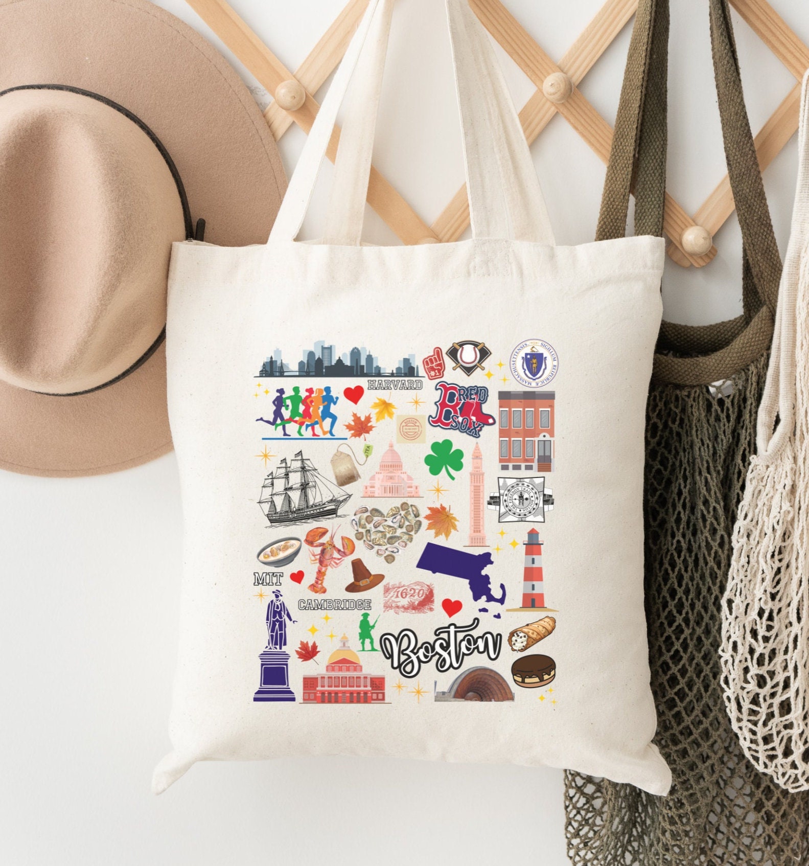 Boston Tote Bag | Boston Massachusetts Tote Bag | Boston Gift