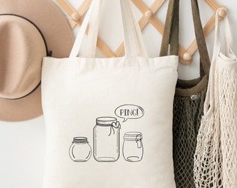 Bolsa de mano de enlatado / Bolsa de enlatado / Regalo de tarro de masón / Tote de tarro de bola / Regalos de enlatado / Regalo de granja / Tote de preparación / Conservación de alimentos