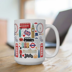London Gift London England Mug London Coffee Mug 15 oz London Collage London Landmarks London Gifts