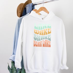 Bear Lake Utah Sweatshirt | Bear Lake Shirt | Wake Lake Shake Bear Lake Hoodie | Utah Shirt | Bear Lake Idaho Hooded Sweatshirt