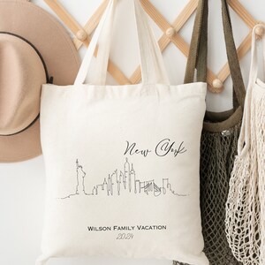 Custom New York Tote Bag | NYC Tote Bag | New York City Gift | Custom Tote Bag | Family Vacation Gift | New York Vacation Tote Bag
