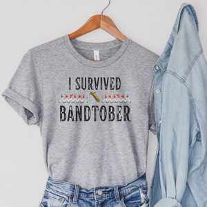 Marching Band T-Shirt | I Survived Band October Shirt | High School Band T-Shirt | Marching Band Shirt | Band Senior | Band Camp Shirt