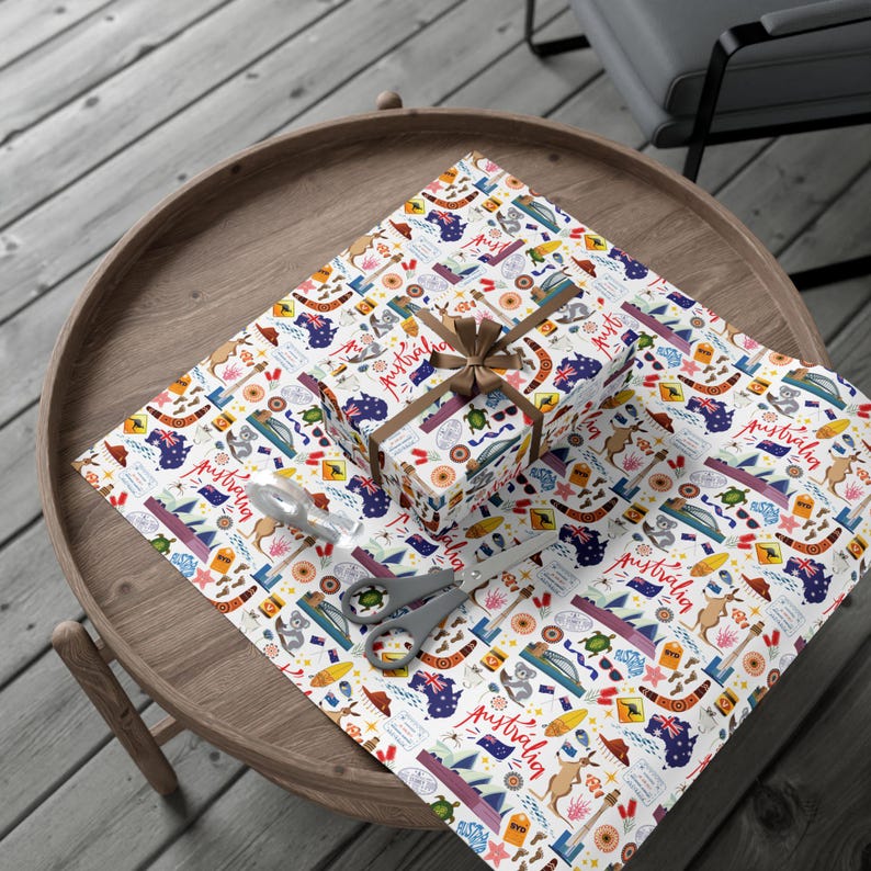 Australia Wrapping Paper Koala Birthday Party Supplies and Decor ...