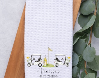 Custom Golf Tea Towel | Golfing Gift | Golf Towel | Golf Kitchen Towel | Golf Partner Towel | Personalized Golf Towel | Gift for Golfer