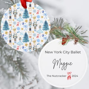 Custom Nutcracker Christmas Ornament | Personalized Nutcracker Ballet Gift for Her | Ballet Ornament for Ballerina Christmas