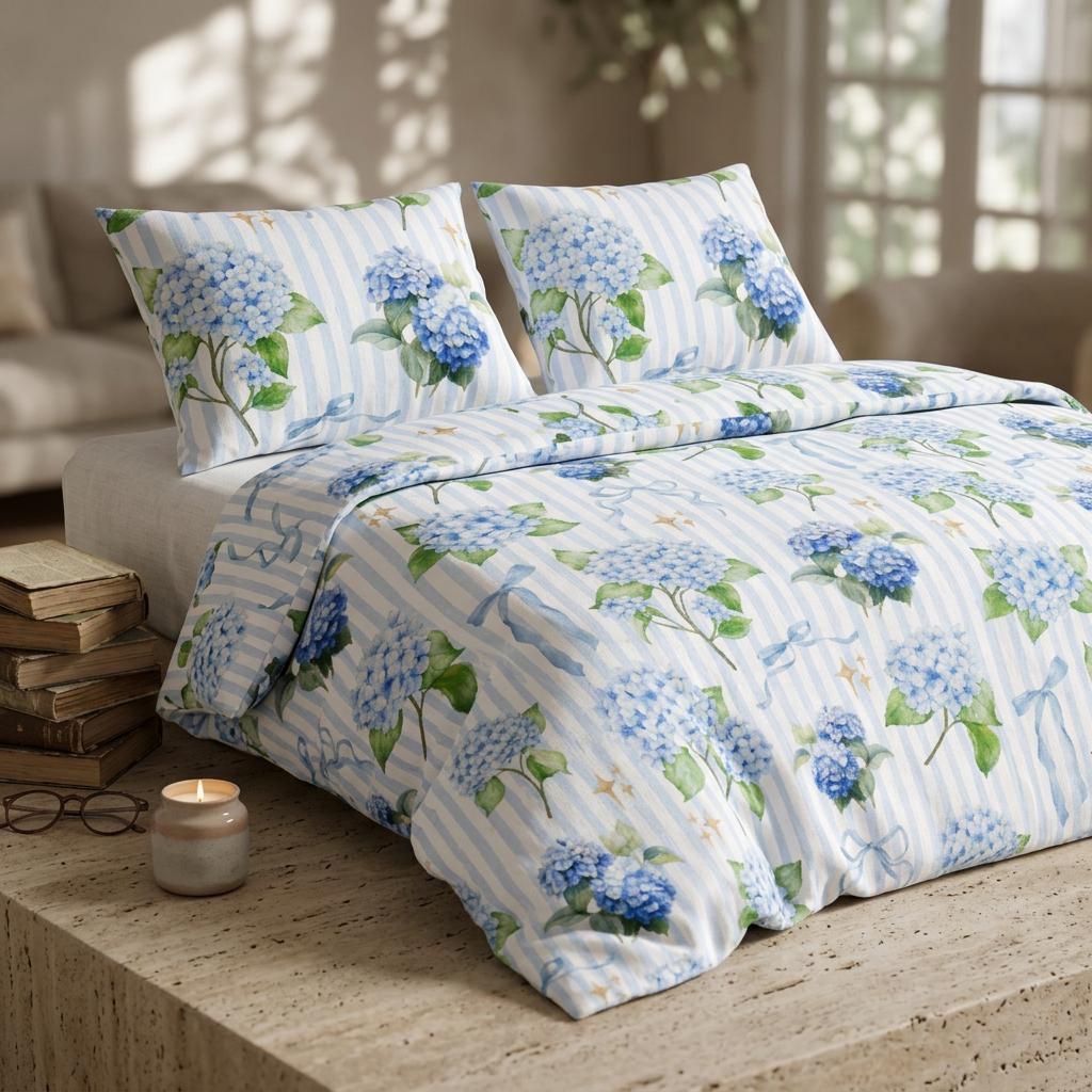 Blue Hydrangea Comforter - Etsy