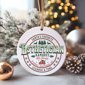 Personalized Esthetician Ornament Gift For Esthetician Grad Esthetician Gift Ornament Spa Owner Staff Gifts Christmas Gift for Esthetician