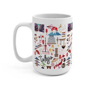 Tokyo Japan Mug | Tokyo Theme Coffee Mug 15 oz | Tokyo Travel Gifts | Japan Mug | Gift for Tokyo Lovers image 4
