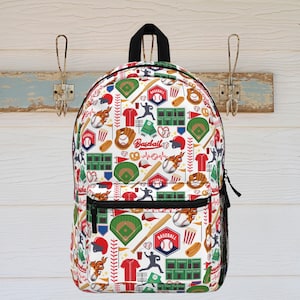 Baseball Backpack Back to School Book Bag Play Ball Back to School Gift Summer Camp Backpack Custom Sports Book Bag